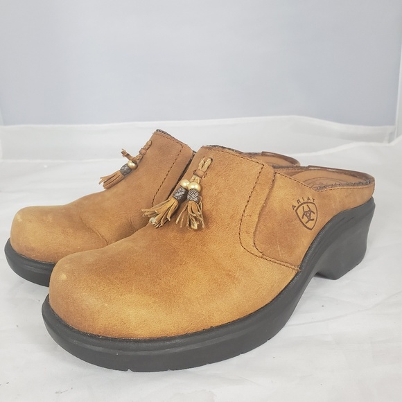Ariat | Shoes | Ariat 93897 Brown Leather Round Toe Tassel Sz 7 | Poshmark